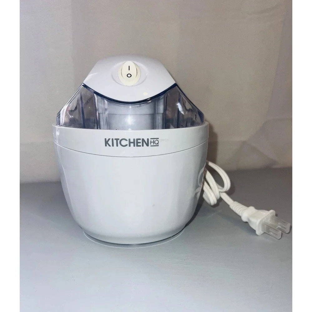 KitchenHQ BL520 Electric Ice Cream Maker 1 Pint White  100W Freezer Bowl NEW